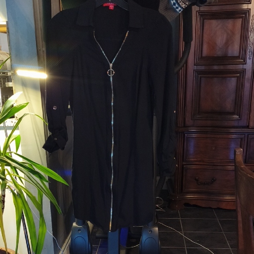 Guess Black  Dress with Gold Zipper